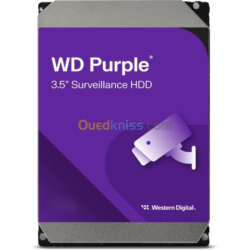WD PURPLE 6TB SURVEILLANCE - DISQUE DURE HDD 3,5" - SATA 6GB/S - 5400 RPM - 256Mo - WD64PURZ 4