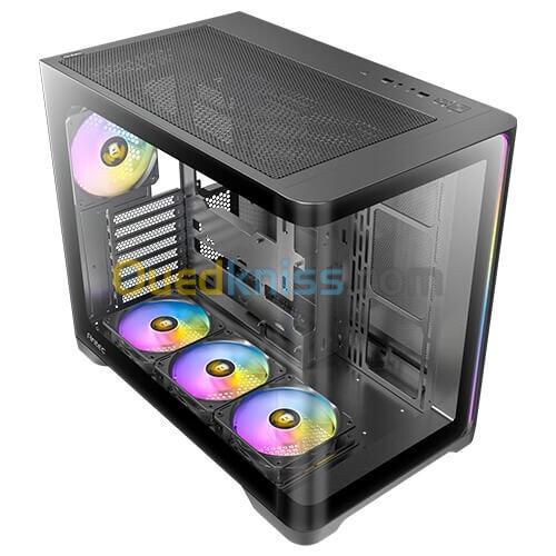 ANTEC C5 CURVE ARGB - BOÎTIER PC GAMING MID TOWER - VERRE TREMPÉ PANORAMIQUE - 4 VENTILATEURS ARGB - USB-C - NOIR 5