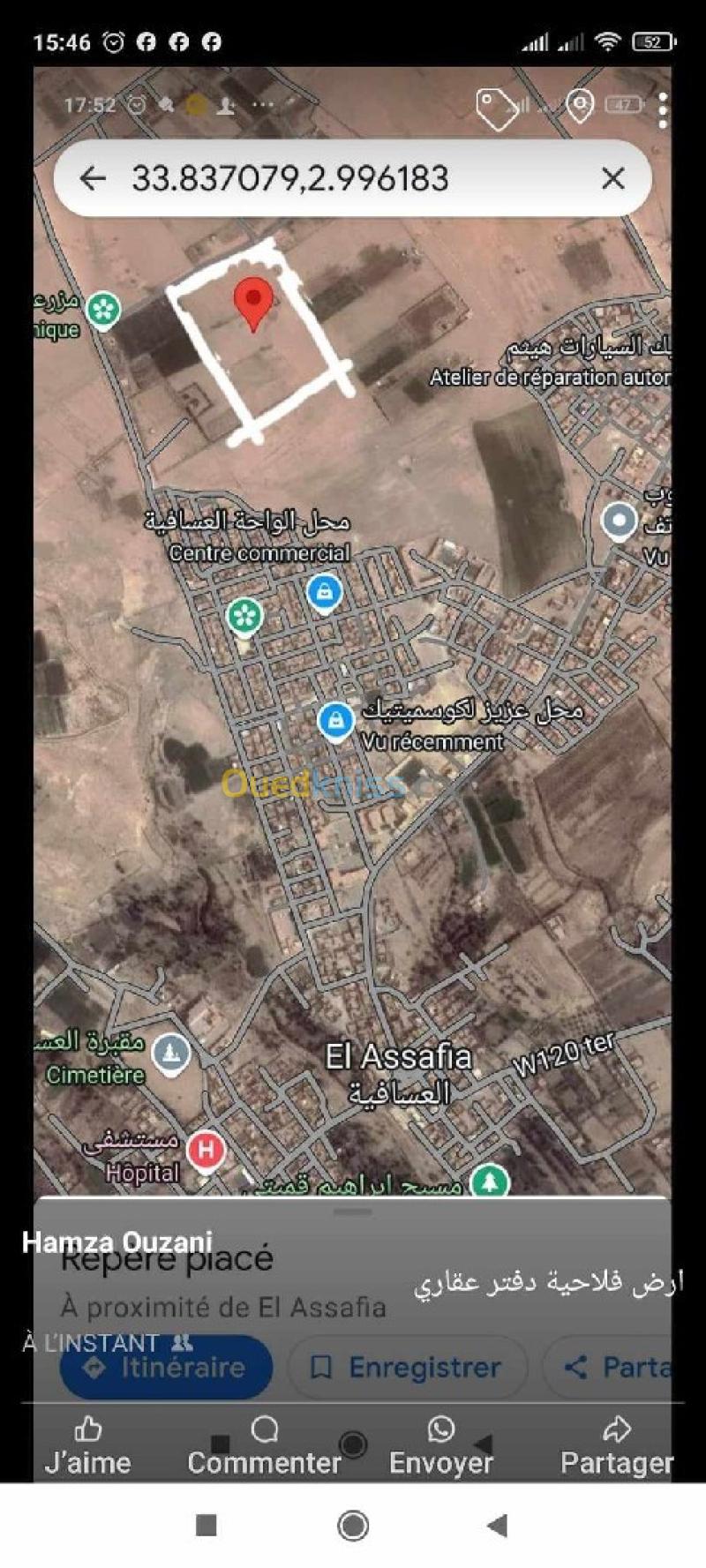 Vente Terrain Laghouat El assafia Laghouat Algérie