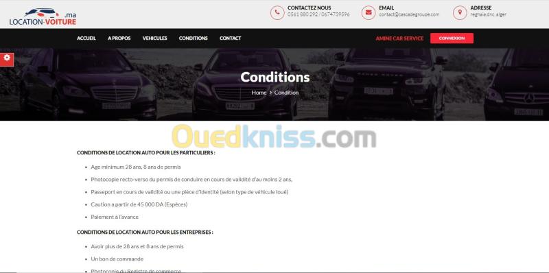 Site web de Gestion location de voiture et reservation 5