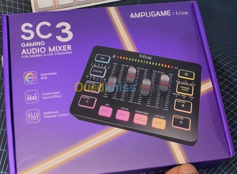 FIFINE AmpliGame SC3 Audio Mixer 3