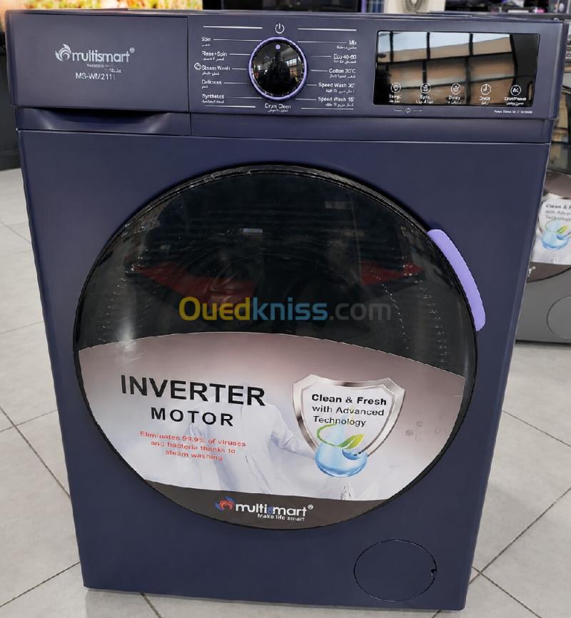 Machine À Laver Automatique Marque Multismart 8Kg  Gris, Bleu 2
