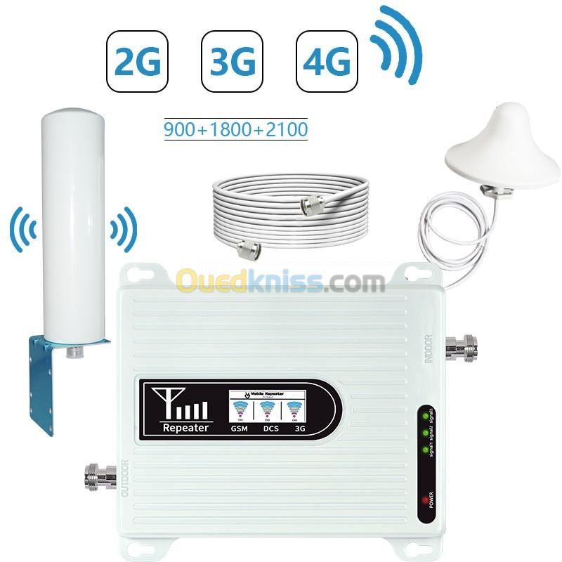  Amplificateur GSM Répéteur 500m2 Booster 2G 3G 4G مقوي اشارة الهاتف النقال للمكالمات و الأنترنت