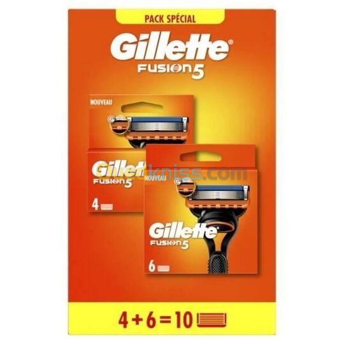  Gillette Pack de 10 Recharges de Rasoir Homme - Fusion 5 Lames