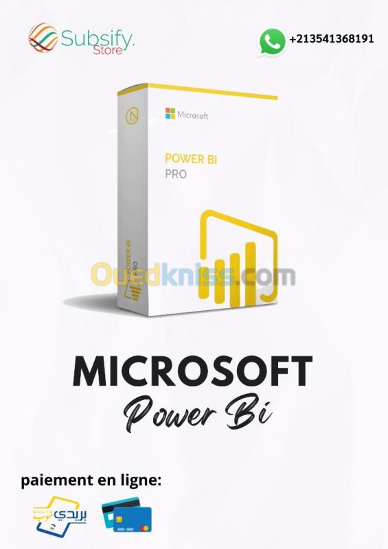  Microsoft PowerBi Abonnement + fonctionnalité avancé MS Fabric