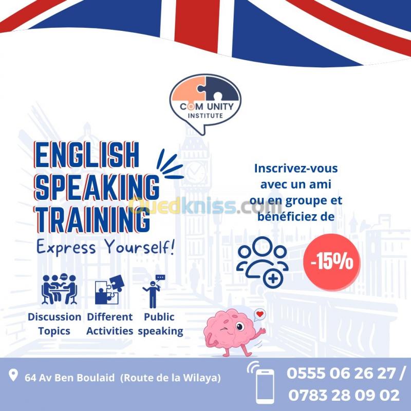  English Speaking Training (session week-end)