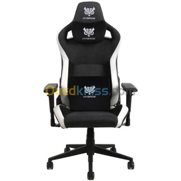 CHAISE GAMING HYBROK DESTINITY - CUIR PU - NOIR & GRIS - ACCOUDOIRS 4D - DOSSIER INCLINABLE 90 À 155 - COUSSINS FOURNIS - BALCK & GREY