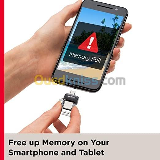CLÉ USB SANDISK ULTRA DUAL DRIVE M3.0 - 256 GO - MICROUSB + USB 3.0 - ANDROID & PC - NOIR 3