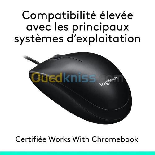 LOGITECH MOUSE M100 - SOURIS FILAIRE - AMBIDEXTRE - CAPTEUR OPTIQUE 1000 DPI - 3 BOUTONS - BLACK 4