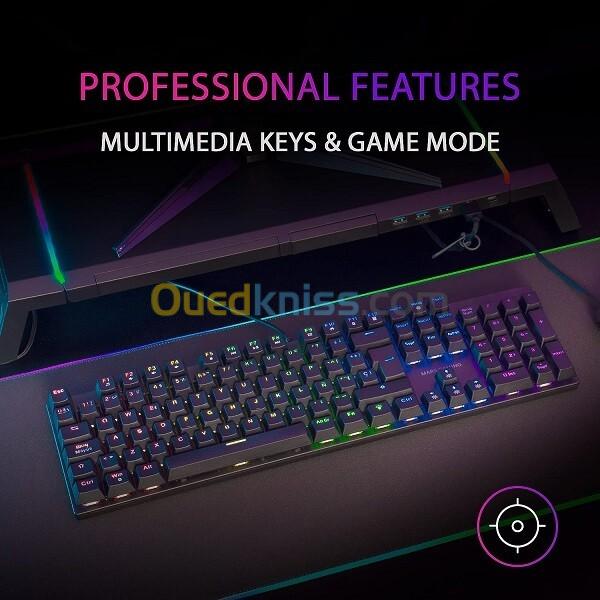 MARS GAMING MK422 - CLAVIER GAMING MÉCANIQUE - SWITCHS BLEUS - RGB CHROMA - FULL SIZE - BLACK 2
