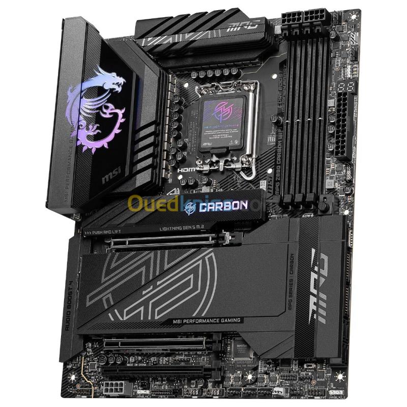 MSI MPG Z890 CARBON WIFI - ATX SOCKET 1851 - Intel Z890 - 4X DDR5 - M.2 PCIE 5.0 - WI-FI 7 2