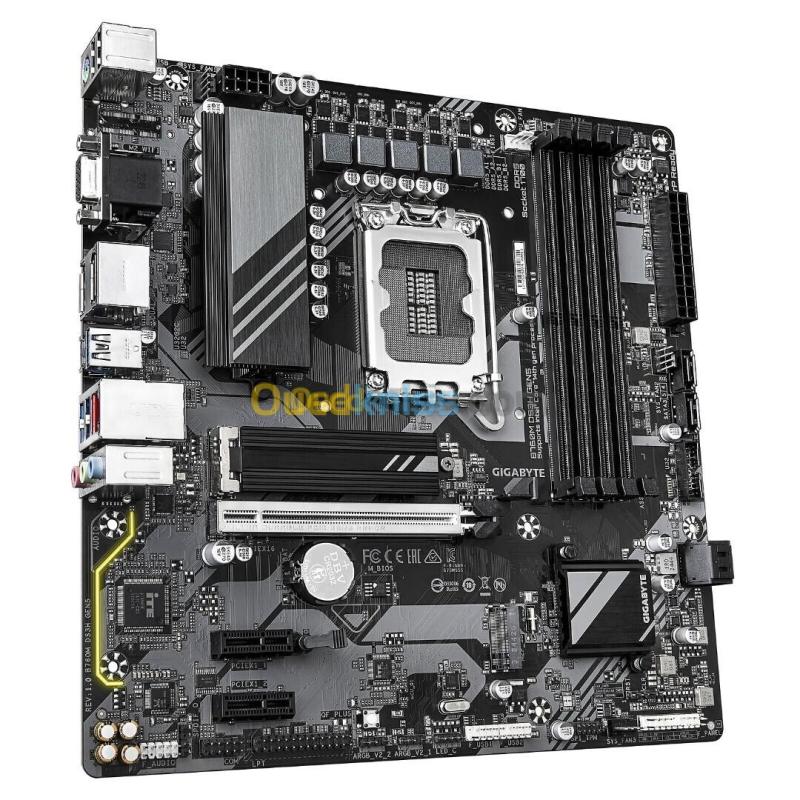 GIGABYTE B760M DS3H GEN5 - CARTE MÈRE MICRO ATX - SOCKET LGA 1700 - 4 X DDR5 - 1 X PCIE 5.0 X16 - 2 X M.2 PCIE 4.0 NVME - LAN 2.5GBE - USB 3.1 - BLACK