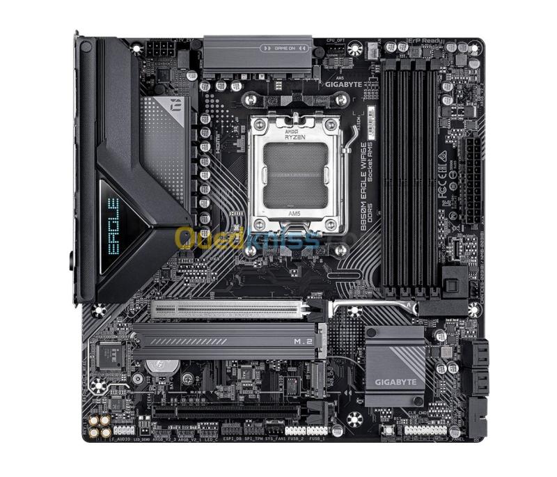 GIGABYTE B850M EAGLE WIFI6E - CARTE MÈRE MICRO ATX - SOCKET AM5 - 4 X DDR5 - 1 X PCIE 5.0 X16 - 2 X M.2 NVME - WIFI 6E - BLUETOOTH 5.3 - LAN 2.5GBE - BLACK 2