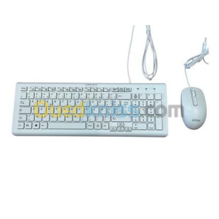MSI COMBO CLAVIER + SOURIS FILAIRE - SK-9626 MW - AZERTY - USB-A - 100% AVEC PAVÉ NUMÉRIQUE - BLANC 3