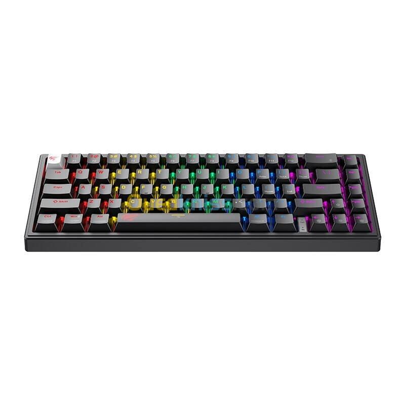 HAVIT KB874L - CLAVIER MÉCANIQUE GAMING - RGB BACKLIT - SWITCHES RED - 67 TOUCHES - COMPACT - BLACK