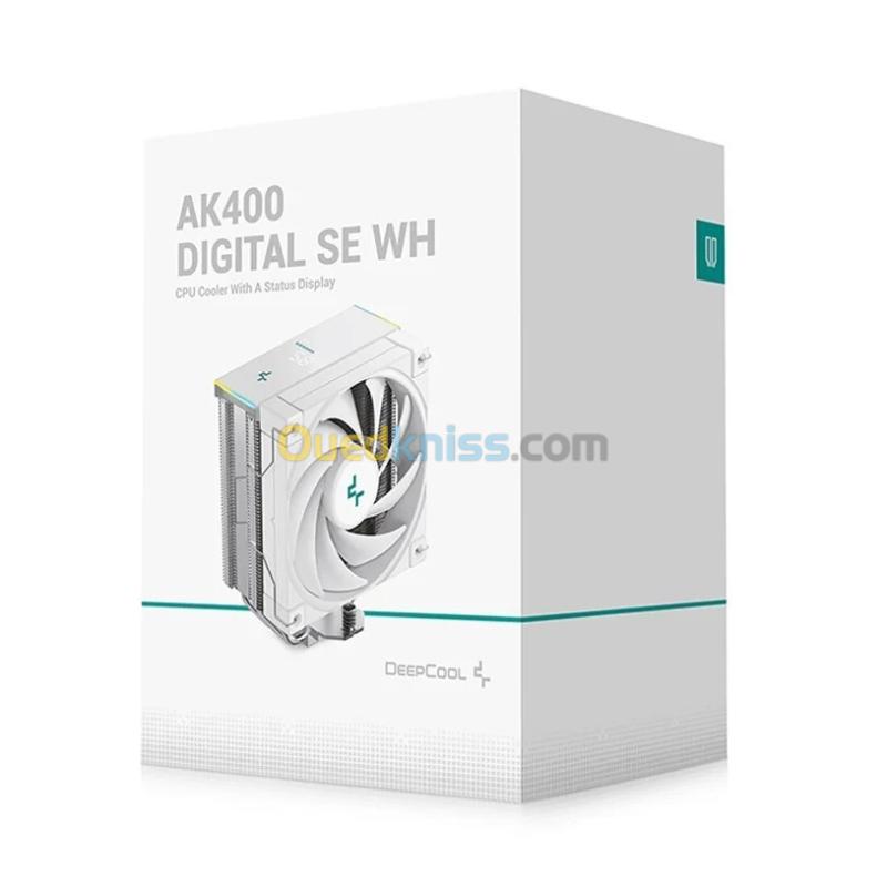 DEEPCOOL AK400 DIGITAL SE WH - AIRCOOLING ÉCRAN DIGITAL - ARGB - 120 MM PWM - 1850 RPM - INTEL & AMD - WHITE