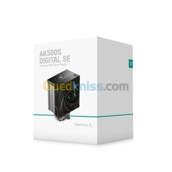 DEEPCOOL AK500S DIGITAL SE - AIRCOOLING ÉCRAN DIGITAL - ARGB - 120 MM PWM - 1850 RPM - INTEL & AMD - BLACK