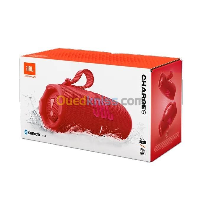 JBL CHARGE 6 NOIR - ENCEINTE NOMADE SANS FIL - 45 WATTS - BLUETOOTH 5.4 - ÉTANCHE IP68 - AUTONOMIE FORTE - POWERBANK - ROUGE & NOIR 2
