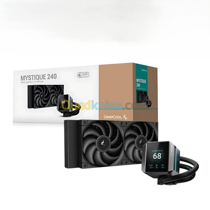 DEEPCOOL MYSTIQUE 240 - WATERCOOLING AIO 240MM - NTEL & AMD - ARGB - ECRAN LCD PERSONNALISÉ -BLACK