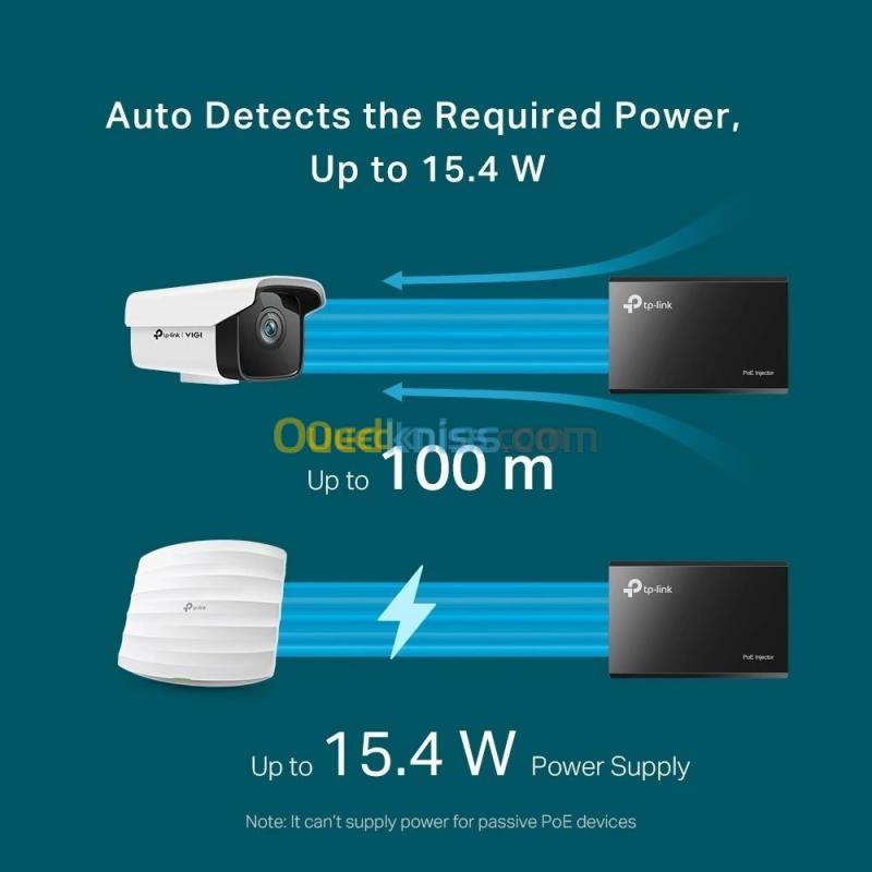 INJECTEUR TP-LINK GIGABIT POE TL-POE150S - 60W - LED INDICATOR - DISTANCE 100M - MOUNTABLE SUR MUR 7