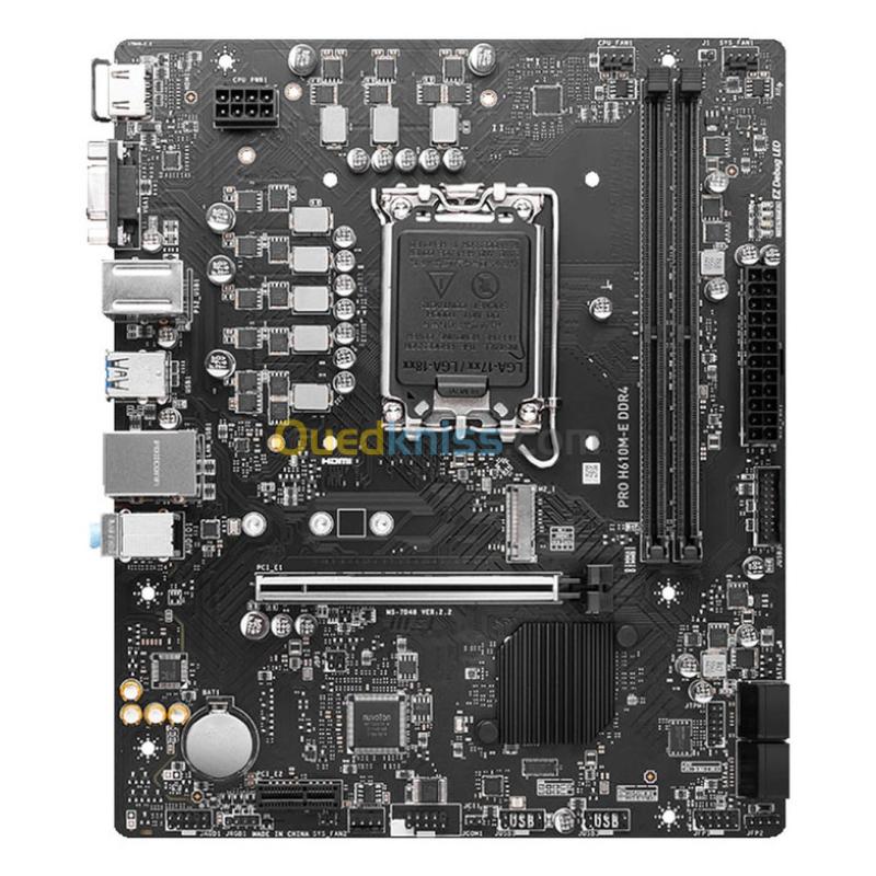 MSI PRO H610M-E DDR4 - Micro ATX Socket 1700 Intel H610 Express - 2x DDR4 - M.2 PCIe 3.0 2