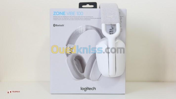  Logitech Zone Vibe 100 Casqueléger Sans Fil Avec Micro Anti-Bruit- Bluetooth Multipoint Avancés