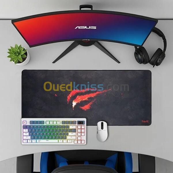 HAVIT MP861 - TAPIS DE SOURIS GAMING - 300 x 900 x 3 MM - SURFACE LISSE - BASE ANTIDÉRAPANTE - GRAND FORMAT - BLACK 2