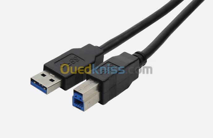 Cable SuperSpeed USB 3.0 A vers B 1m - M/M