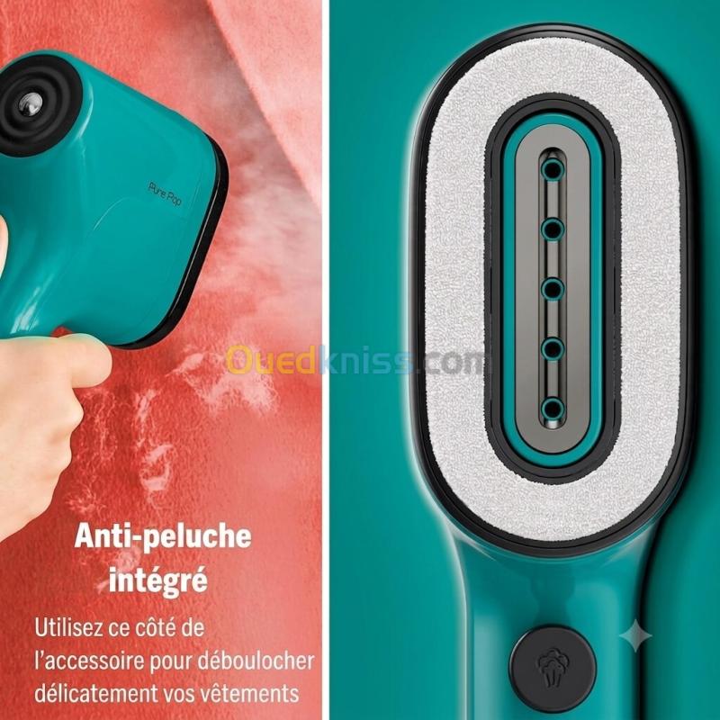 Défroisseur Vapeur à Main Tefal Pure Pop 1300W Vert - Défroisseur Portatif de voyagef Compact 70 ml, Semelle Réversible et Chauffe en 15 Secondes 6