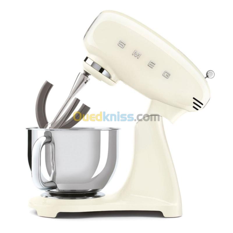 Pétrin Pâtissier SMEG 800W Bol 4.8L 10 Vitesses Multifonctions - Esthétique Années 50 Créme - 4