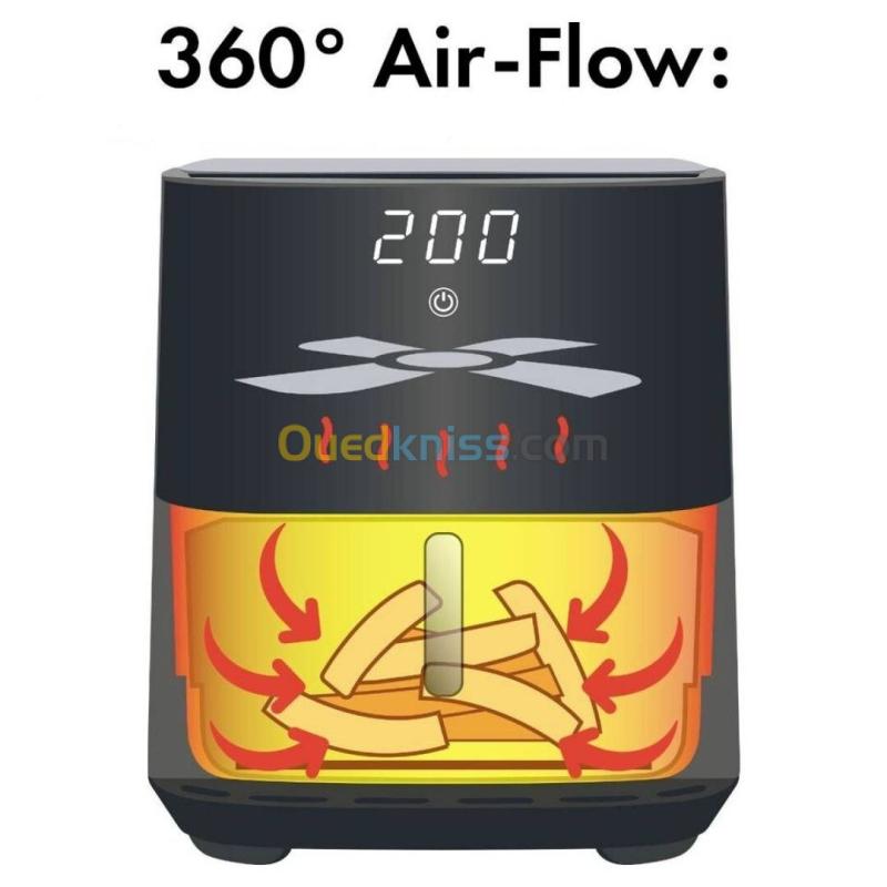 Friteuse Air Fryer Proficook sans Huile 8L 1800W En Inox avec 7 Programmes et Écran Tactile - قلاية 6