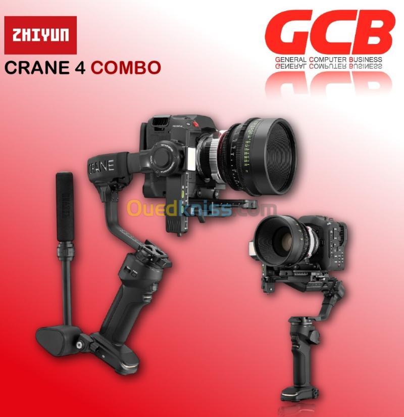 ZHIYUN CRANE 4 COMBO  (Stalilizer+Tripod+TransMount Wrist Rest+ Sling Grip)
