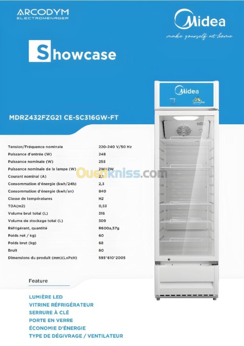 Réfrigérateur présentoir Midea 2