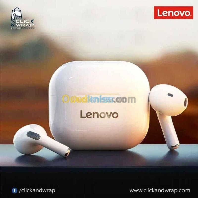  Lenovo Écouteurs Bluetooth V5.0 Sans Fil - Livepods (Lp40) - Blanc
