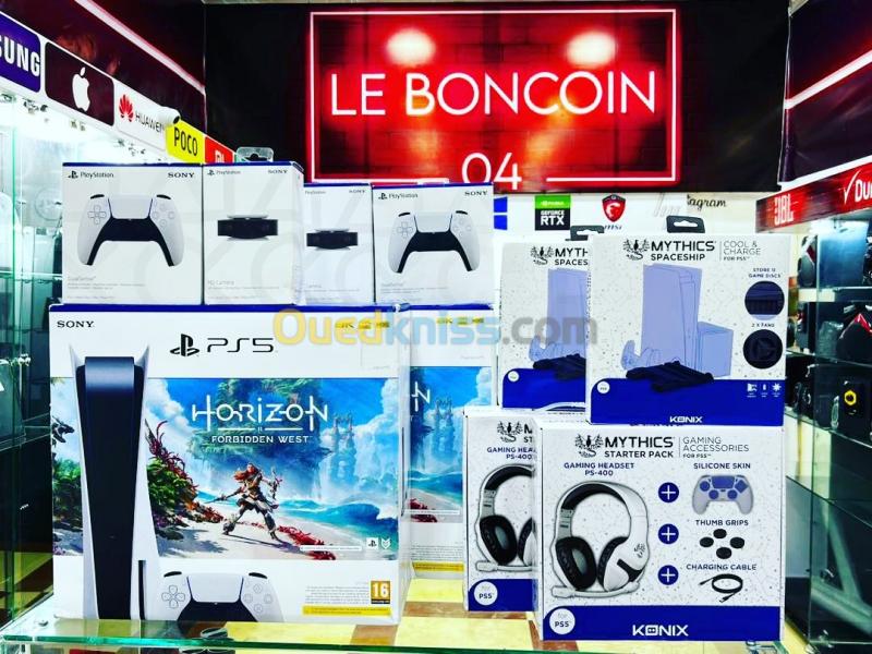   ✨Playstation 5 for horizon forbidden west✨ + ✨cool & charge mythics spaceship for KONIX✨ + ✨HD camera ✨+ ✨controller ✨+ ✨games✨ 
