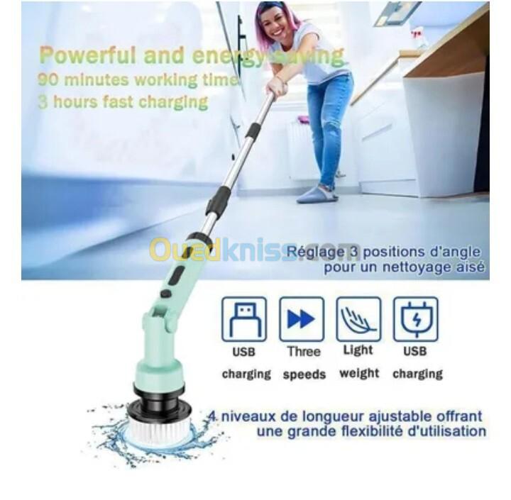 Brosse cuisine et SDB de nettoyage électrique sans fil