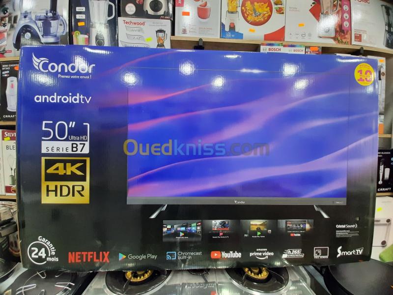  promotion Condor B7 50" Android 11 4K UHD Framless bar de song crystal