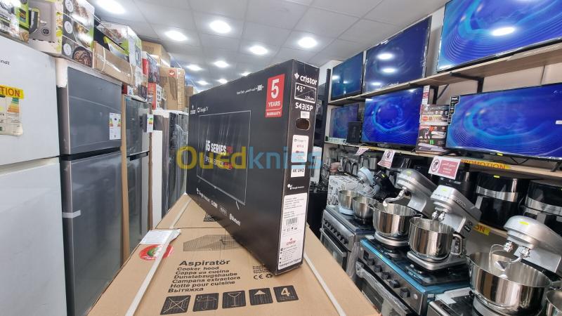 SUPER PROMO PROMOTION TV CRISTOR 43 i5 4K UHD + 1ANS IPTV GRATUIT 32Go Stockage  2Go Ram GOOGLE TV 2