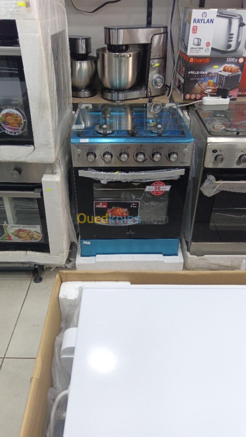 Promo cuisinière Cristor magicia 4 feux fonte inox 70L ventilé