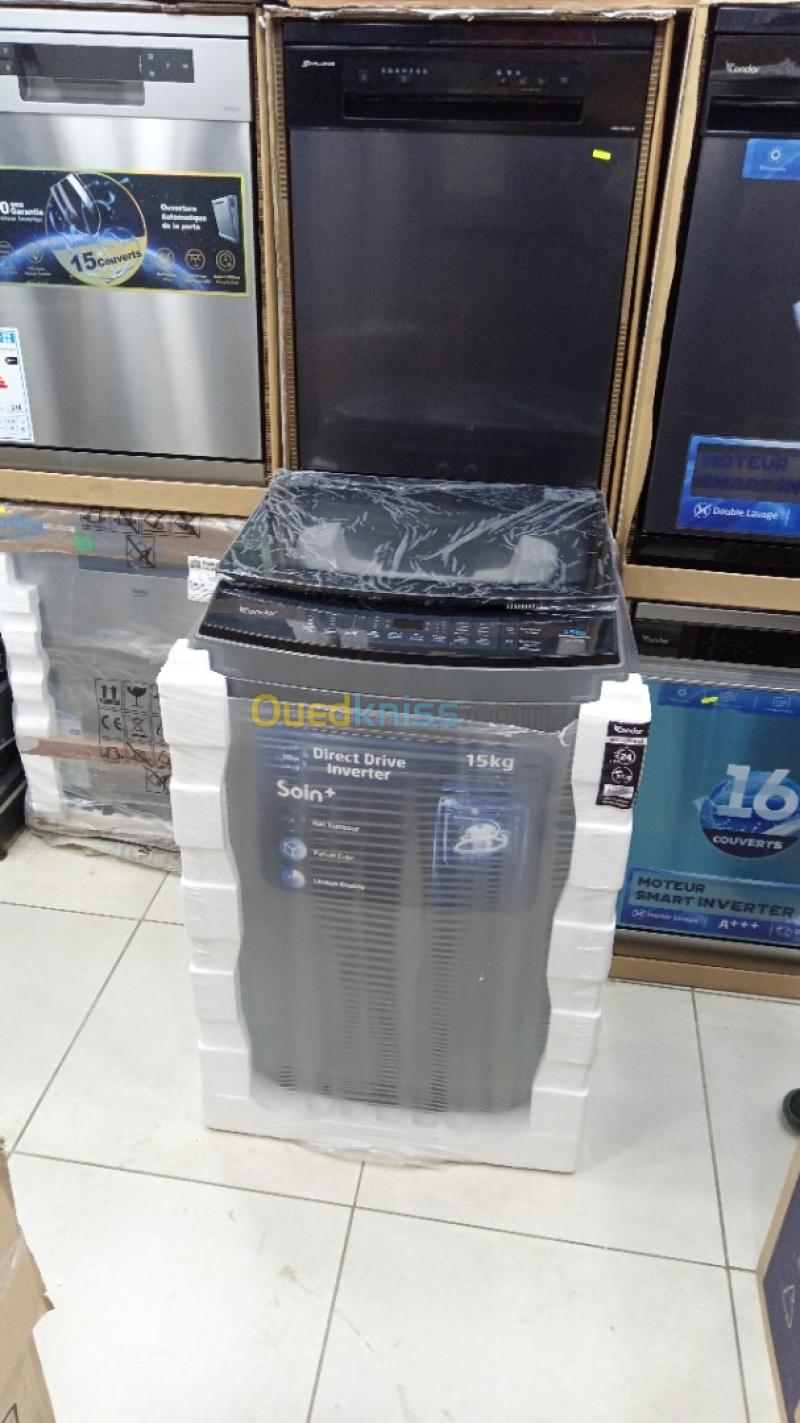 Super Promo Machine a laver condor 15 kg direct drive inverter Gris 10 de Garantie 5