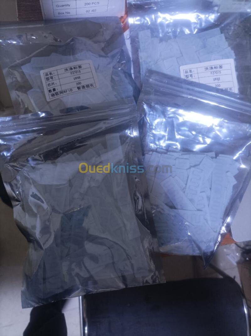 étiquette RFID UHF 860-960 en tissu lavable de 60 x 25 3