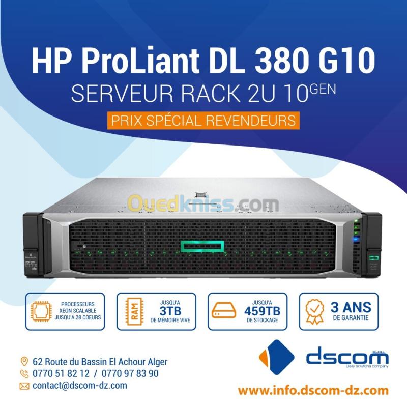 SERVEUR HP PROLIANT DL380 G10 G 10 CPU Intel Xeon Silver 4208 DL 380