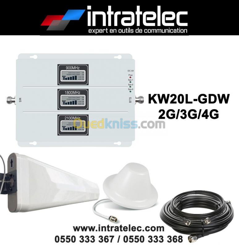 Amplificateur GSM Repeteur Lintratek 2G/3G/4G KW20L-GDW