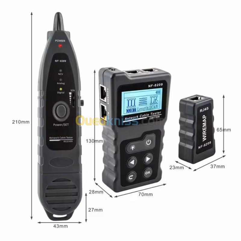 Testeur de cable reseau Professionnel NOYAFA NF 8209 6