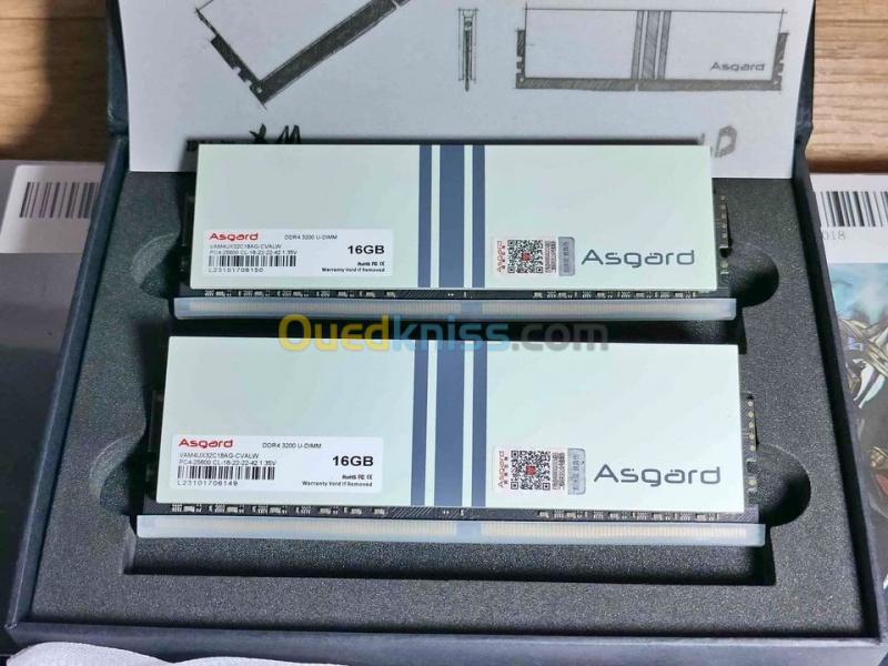  Asgard Valkyrie V5 série mémoire 16GBx2 (32GB) 3200MHz blanc polaire RGB