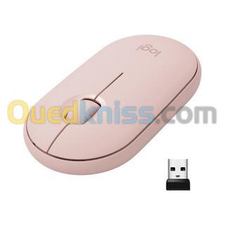 SOURIS LOGITECH PEBBLE M350 WIRELES ROSE/WHITE/GRAPHITE 3
