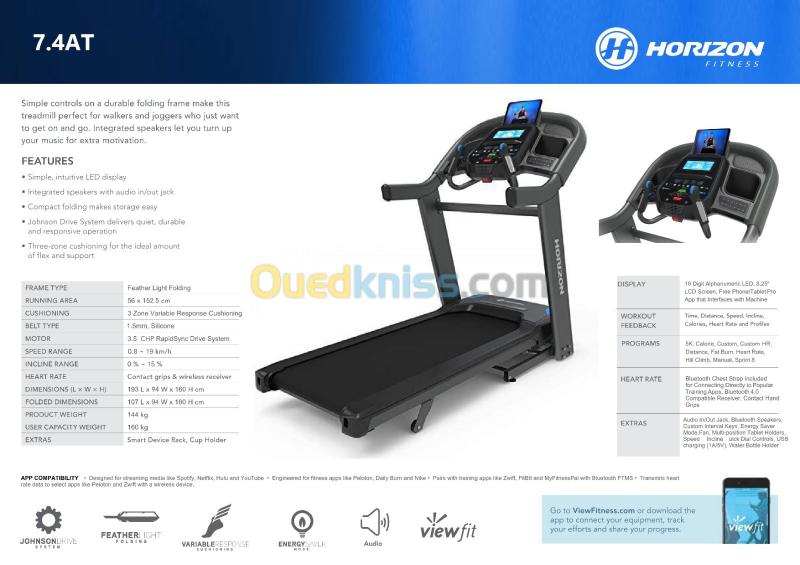  Horizon Treadmill 7.4AT-03 7.4AT