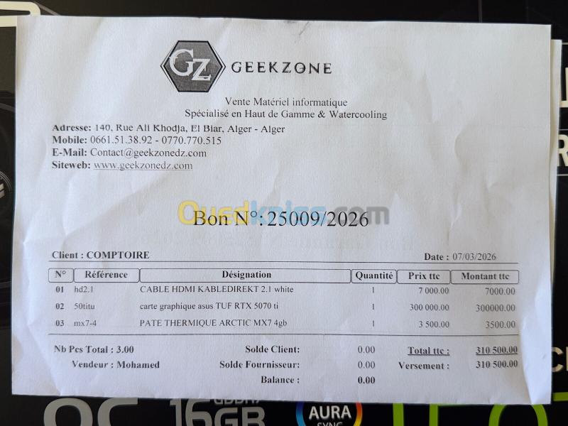 RTX 5070 TI Asus TUF OC 2