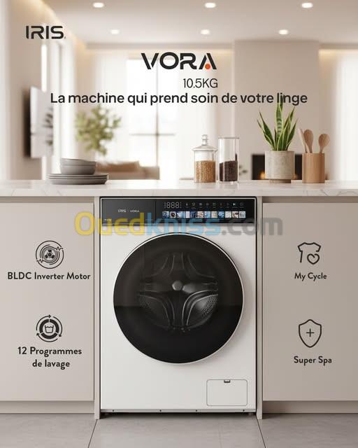 IRIS LAVE LINGE VORA 10.5KG WHITE
