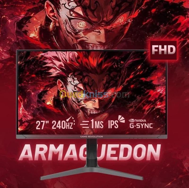 Ecran Gamer GAME REVOLUTION ARMAGUEDON 27" IPS 240Hz 1ms Pivotant RGB - Neuf Scellé